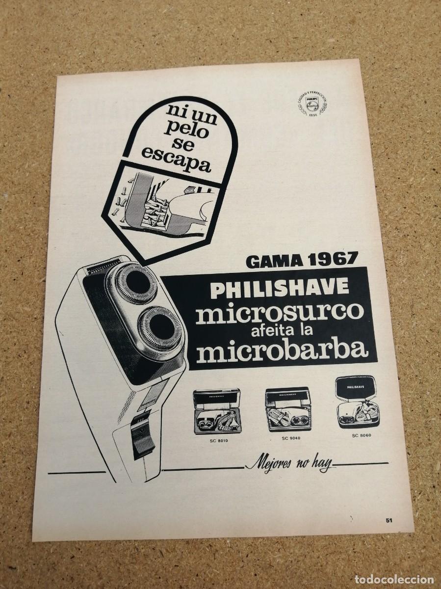 Otros art&iacute;culos de coleccionismo en papel: ANUNCIO. PHILIPSHAVE MICROSURCO AFEITA LA BARBA