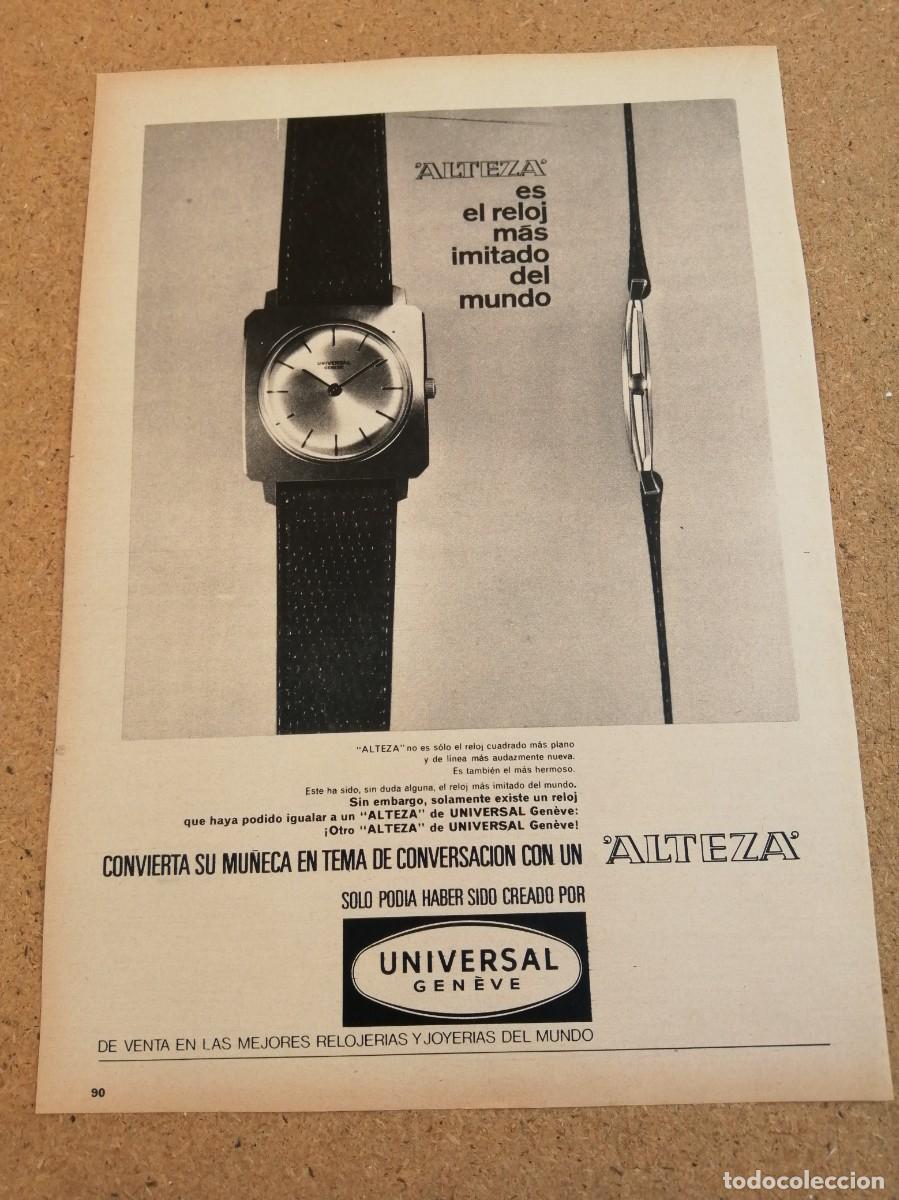 Otros art&iacute;culos de coleccionismo en papel: ANUNCIO. RELOJ UNIVERSAL GENEVE