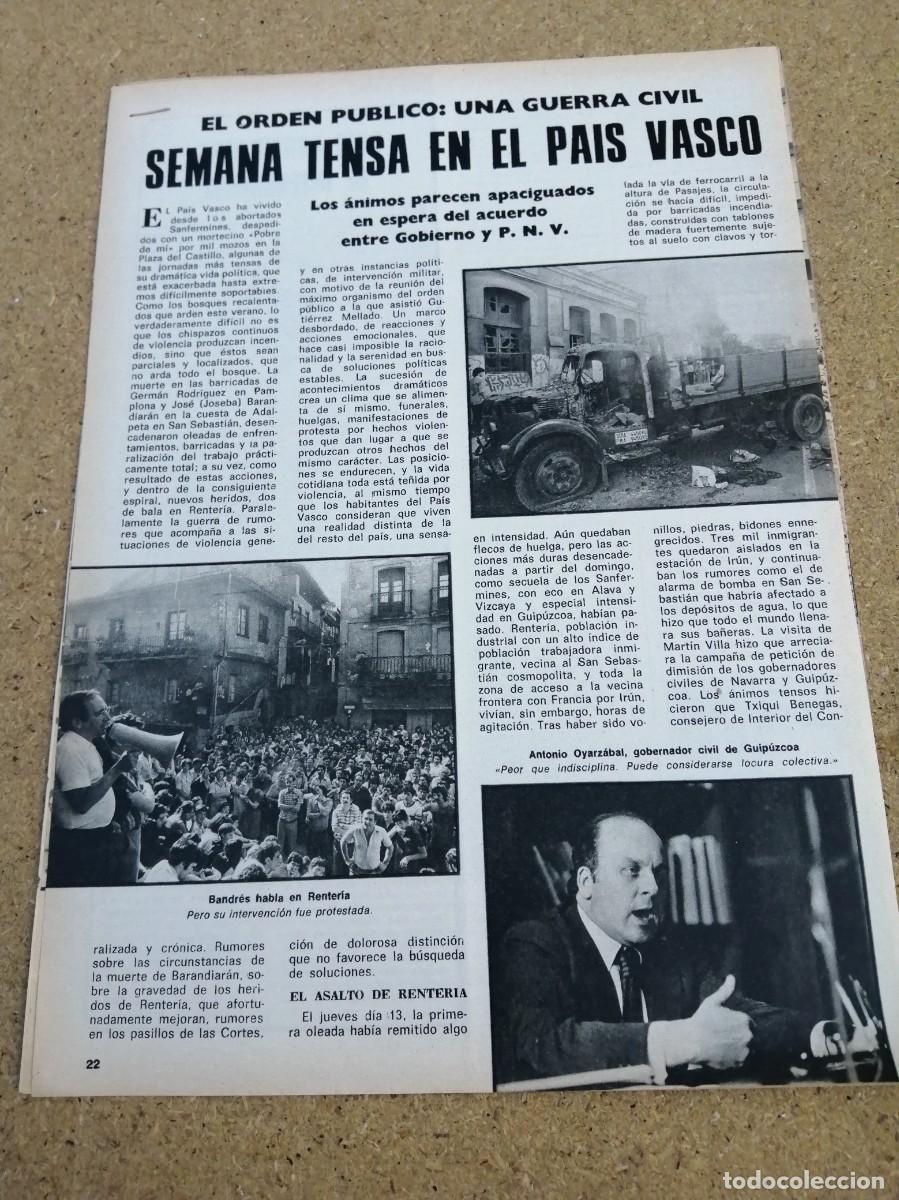Otros art&iacute;culos de coleccionismo en papel: REPORTAJE. SEMANA TENSA EN EL PAIS VASCO