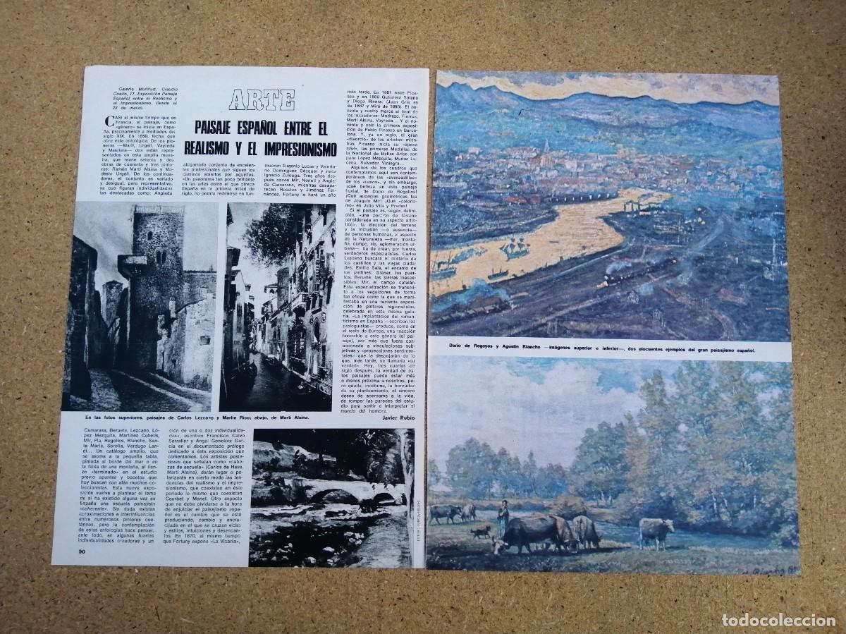 Otros art&iacute;culos de coleccionismo en papel: REPORTAJE ARTE. PAISAJE ESPA&Ntilde;OL ENTRE EL REALISMO Y EL IMPRESIONISMO
