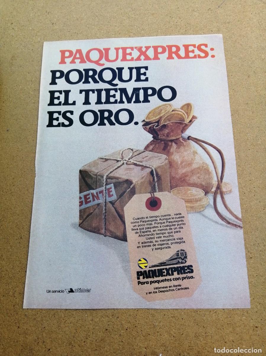 Otros art&iacute;culos de coleccionismo en papel: ANUNCIO. PAQUEXPRESS DE RENFE