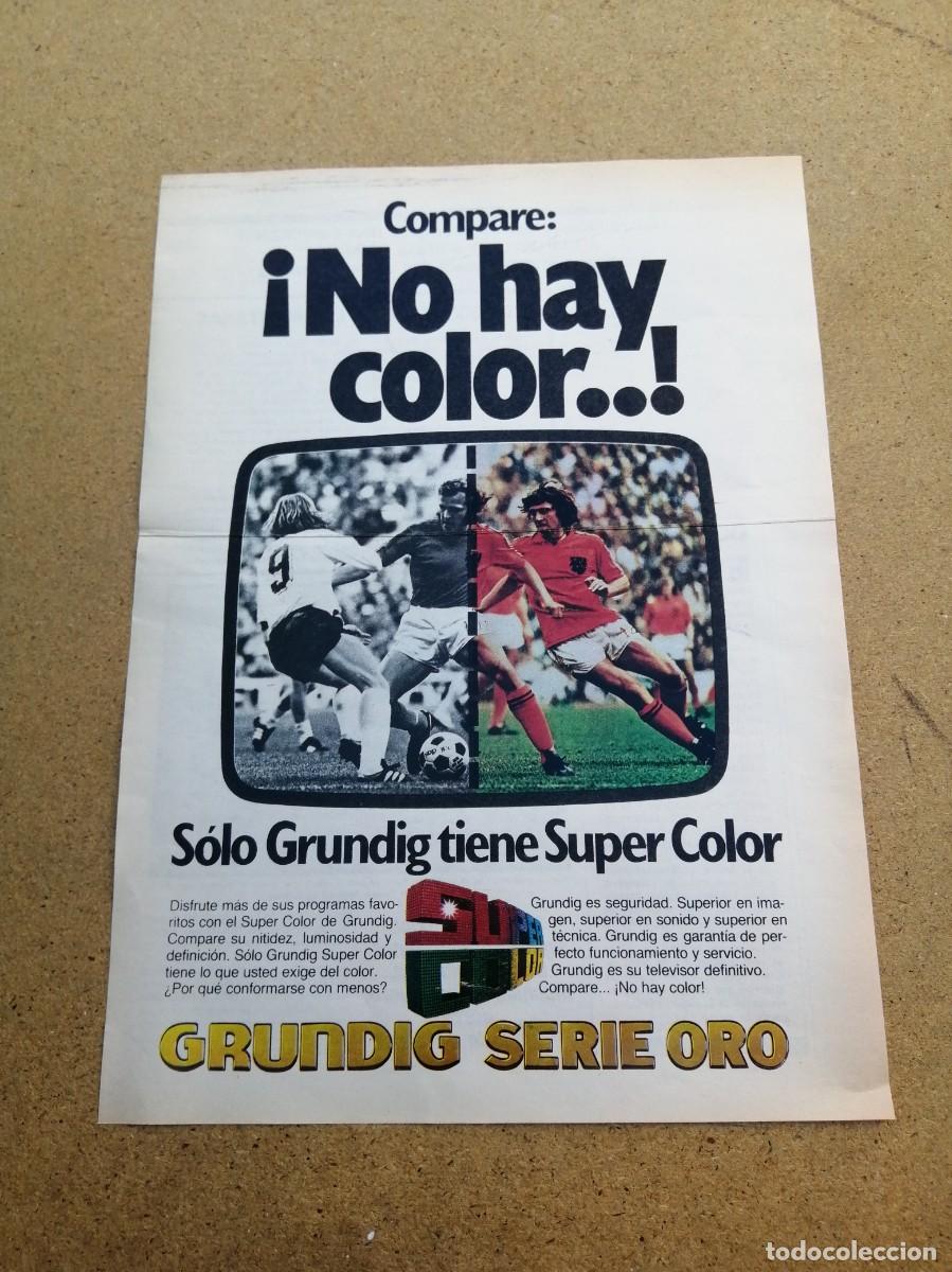 Otros art&iacute;culos de coleccionismo en papel: ANUNCIO. GRUNDIG SERIE ORO