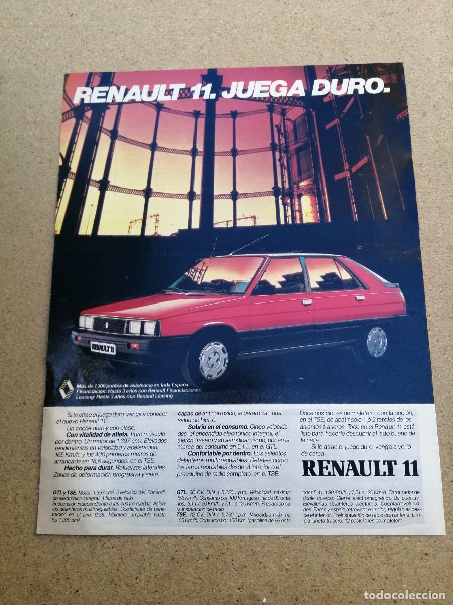 Otros art&iacute;culos de coleccionismo en papel: ANUNCIO. RENAULT 11.