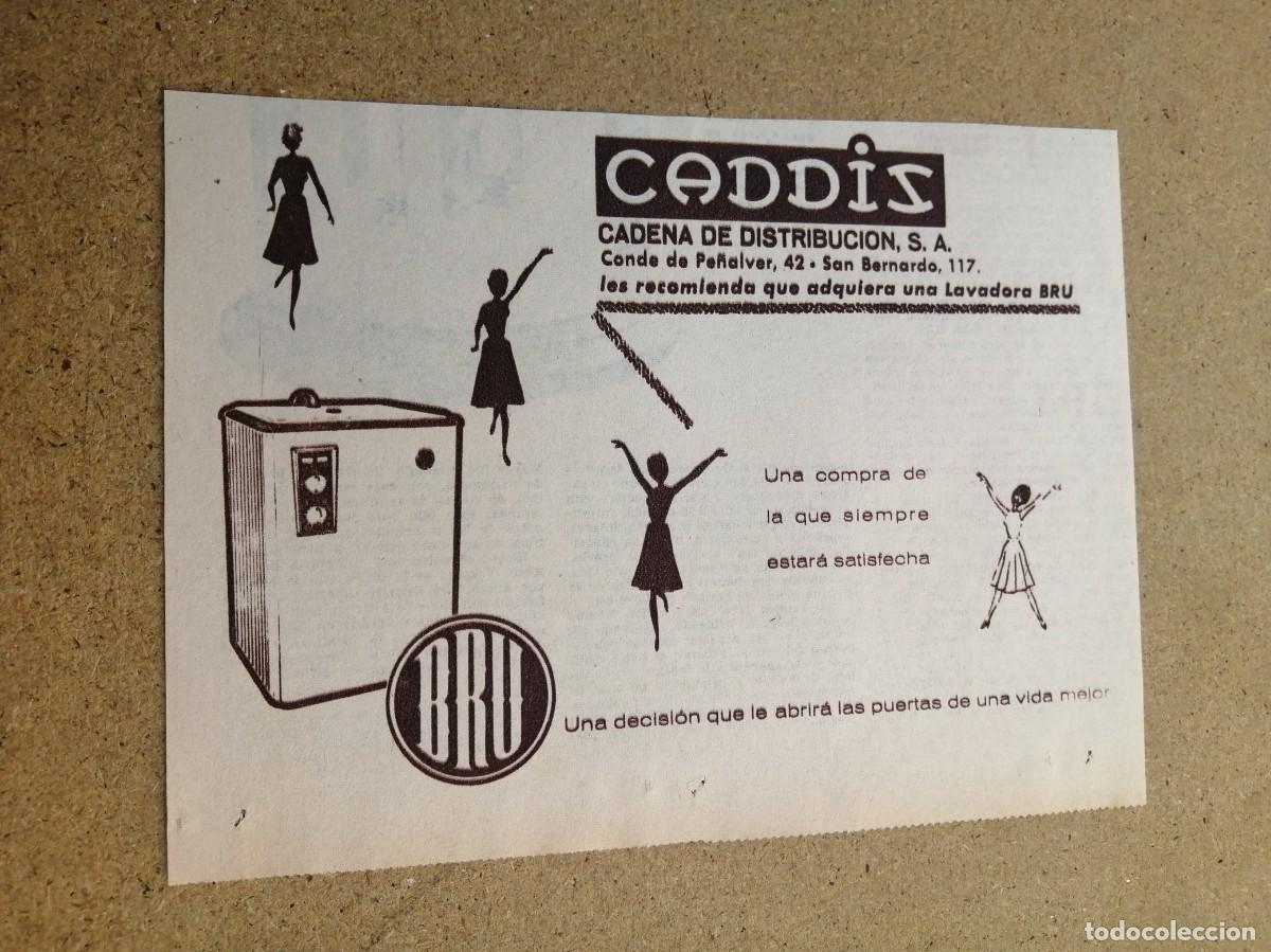 Otros art&iacute;culos de coleccionismo en papel: ANUNCIO. CADDIS, CADENA DE DISTRIBUCION BRU