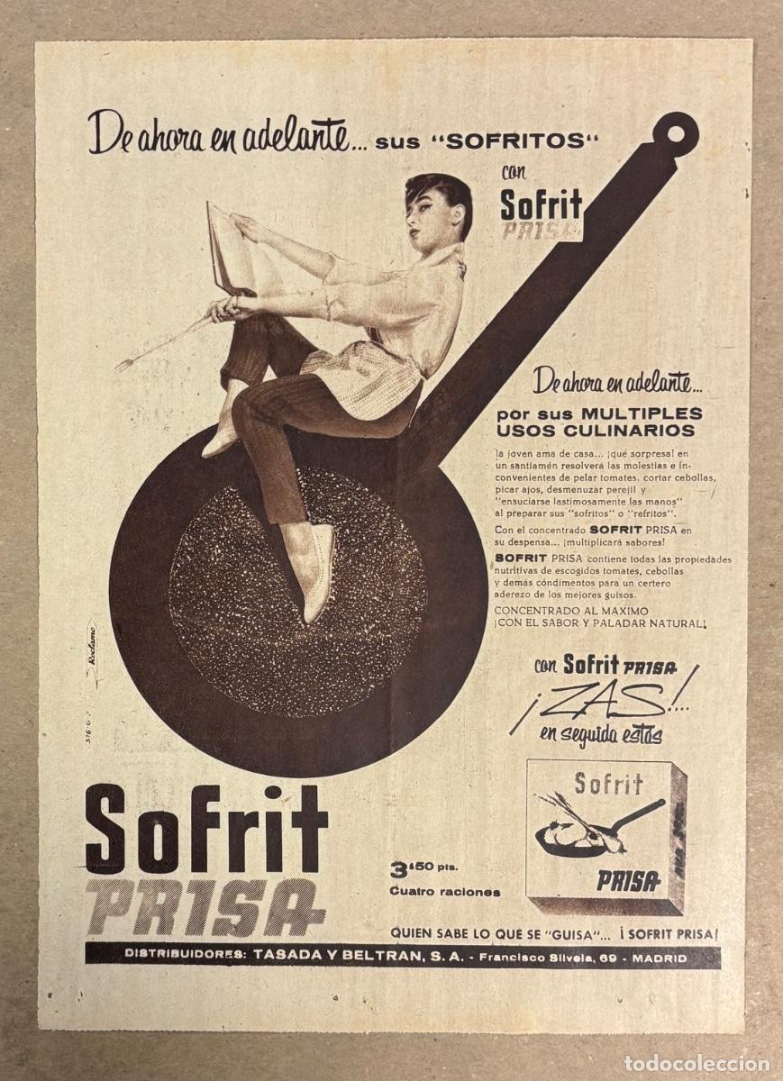 Otros art&iacute;culos de coleccionismo en papel: SOFRIT PRISMA. ANUNCIO PUBLICITARIO PERI&Oacute;DICO ABC DE 1960.