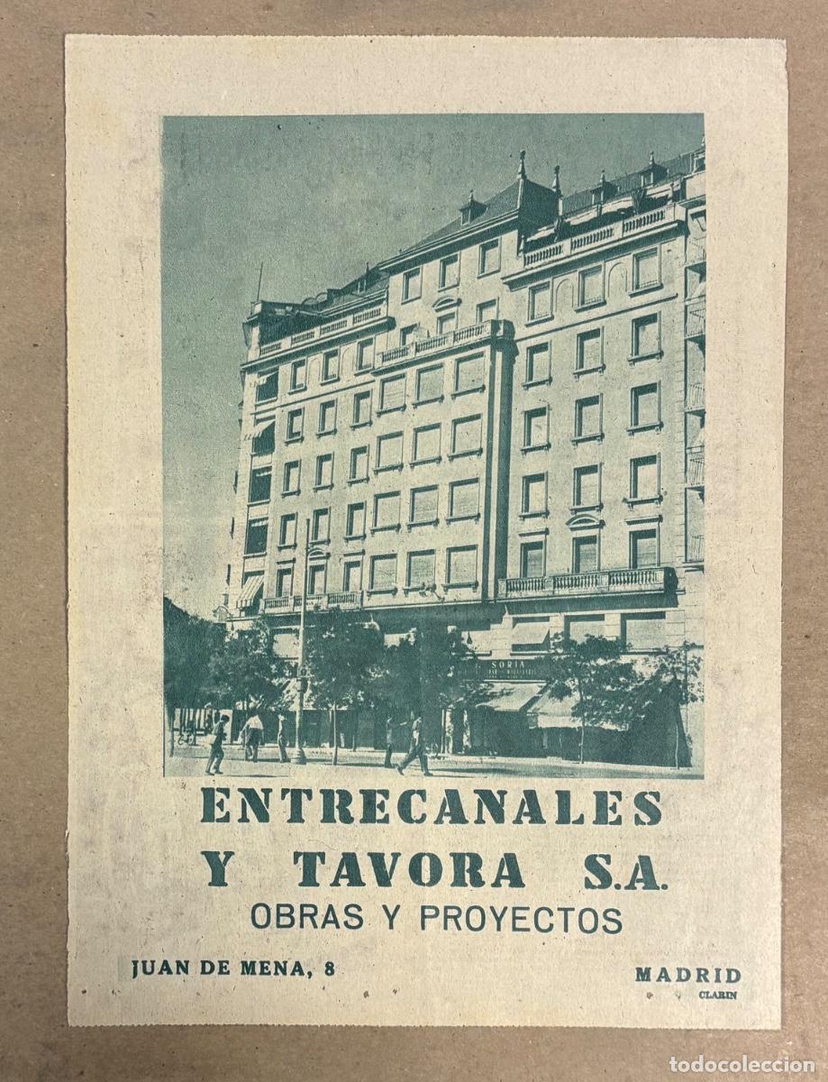 Otros art&iacute;culos de coleccionismo en papel: ENTRECANALES Y TAVORA OBRAS Y PROYECTOS. ANUNCIO PUBLICITARIO PERI&Oacute;DICO ABC 1960,