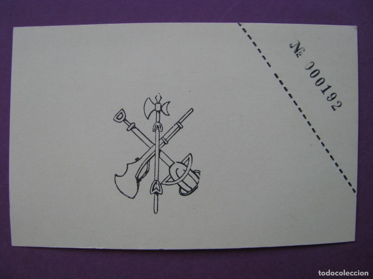 Otros art&iacute;culos de coleccionismo en papel: TARJETA, PAPELETA, RIFA DE LA LEGION ESPA&Ntilde;OLA.