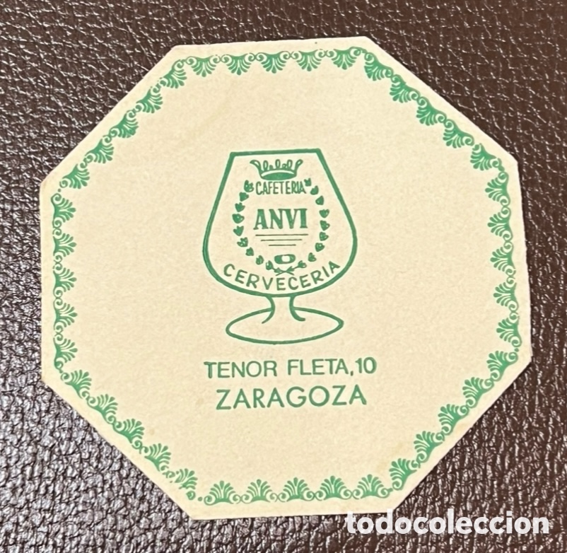 Otros art&iacute;culos de coleccionismo en papel: Posavasos. Cafeteria Cervecer&iacute;a ANVI. Zaragoza. A&ntilde;os 70.