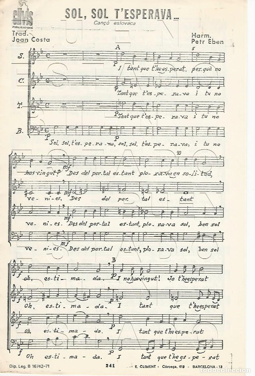 Otros art&iacute;culos de coleccionismo en papel: JOAN COSTA HARMONICA PETR EBEN 4 PGS PARTITURA ANTIGUA W7