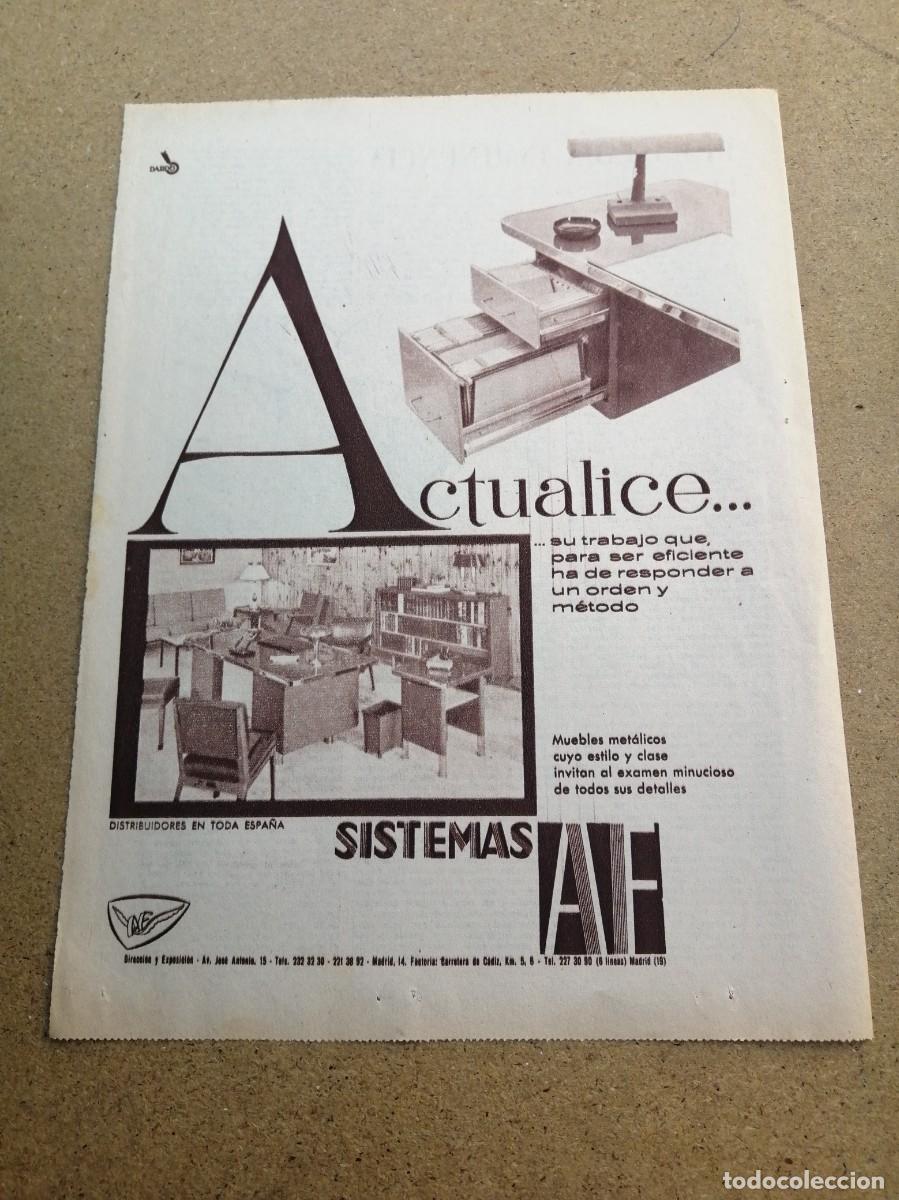 Otros art&iacute;culos de coleccionismo en papel: ANUNCIO. SISTEMAS AF, MOBILIARIO DE OFICINA