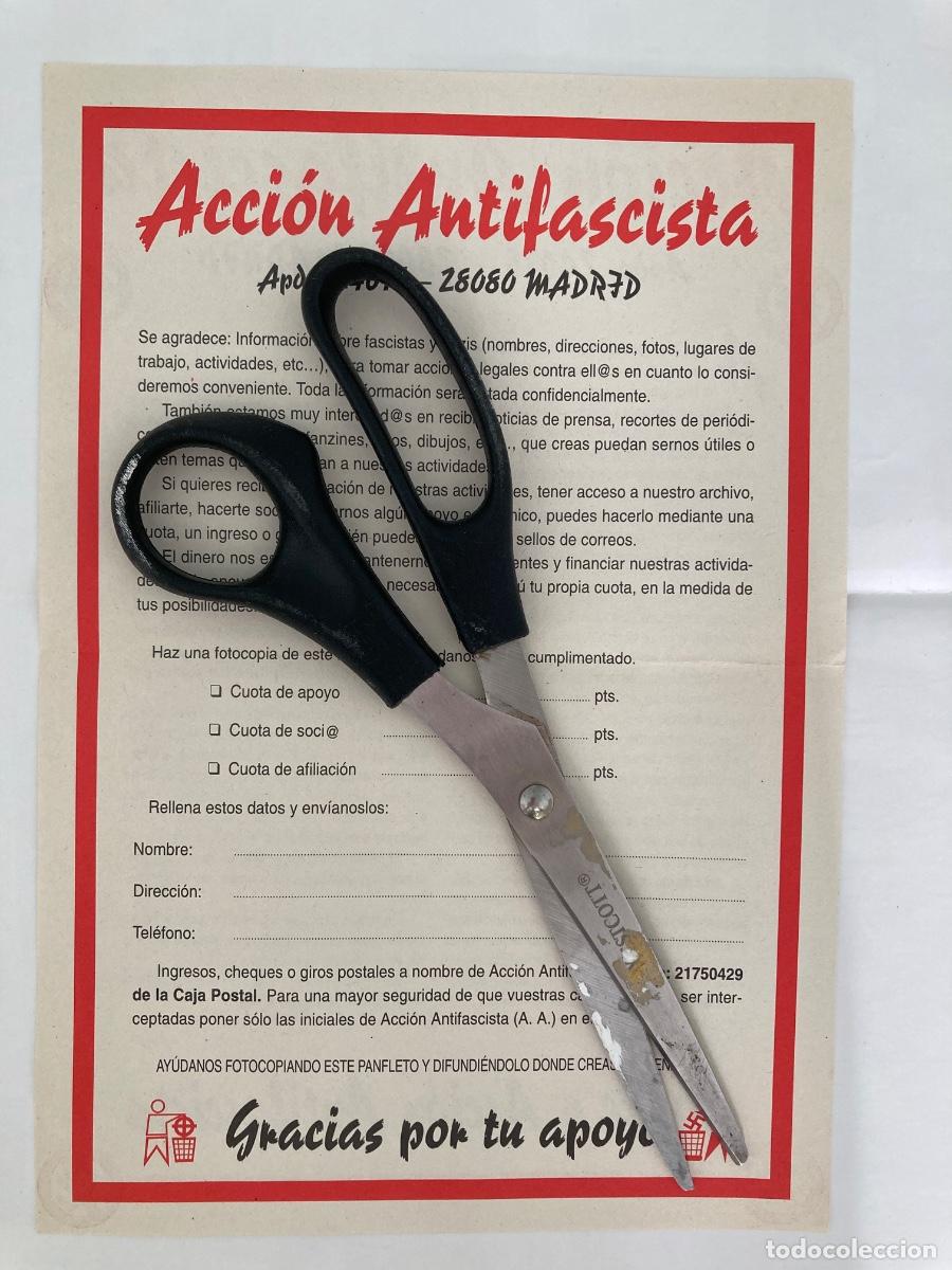 Otros art&iacute;culos de coleccionismo en papel: Acci&oacute;n Antifascista folleto Madrid