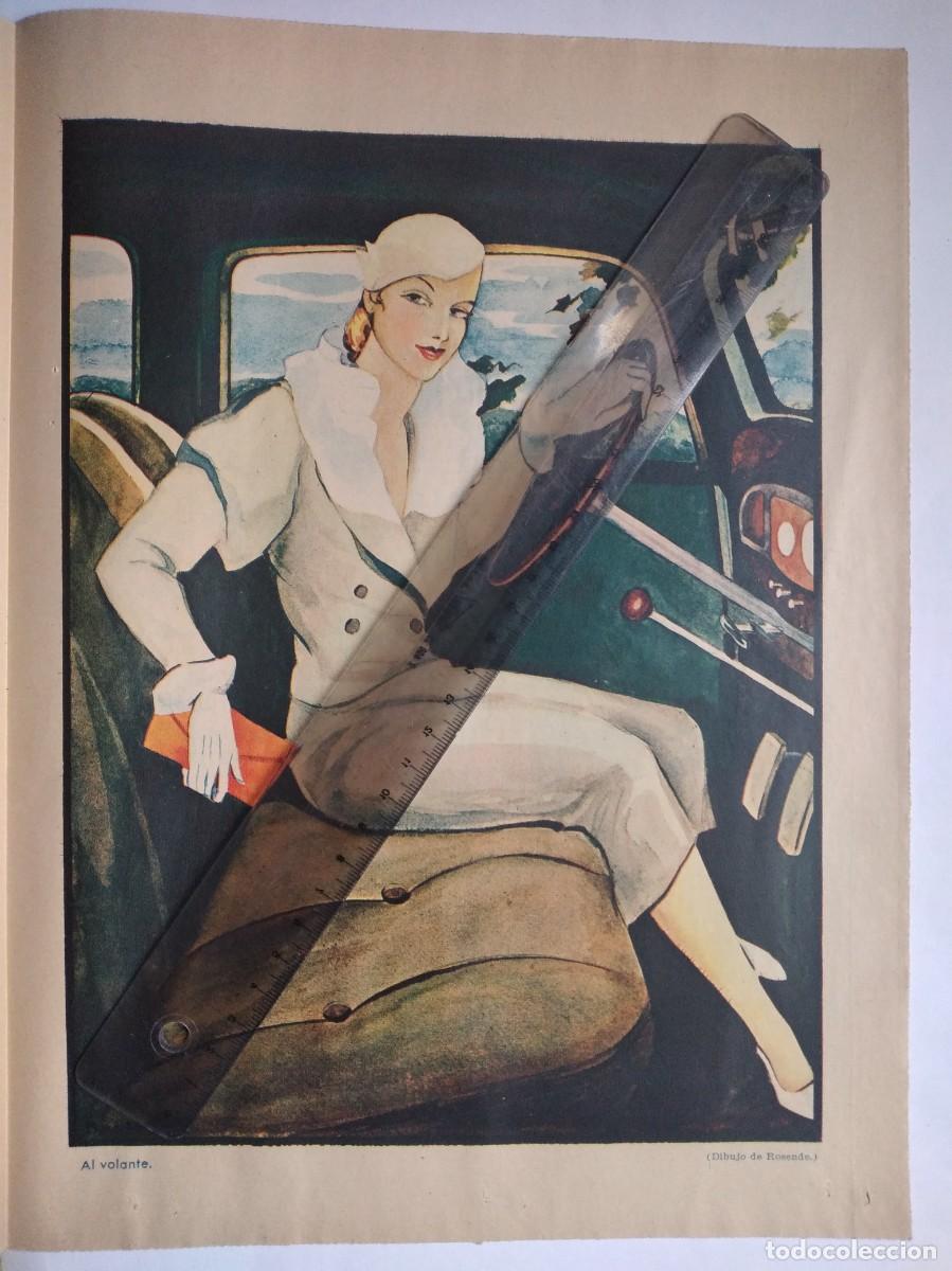 Otros art&iacute;culos de coleccionismo en papel: ROSENDE DIBUJO AL VOLANTE SE&Ntilde;ORITA HOJA DE PRENSA A&Ntilde;O 1935