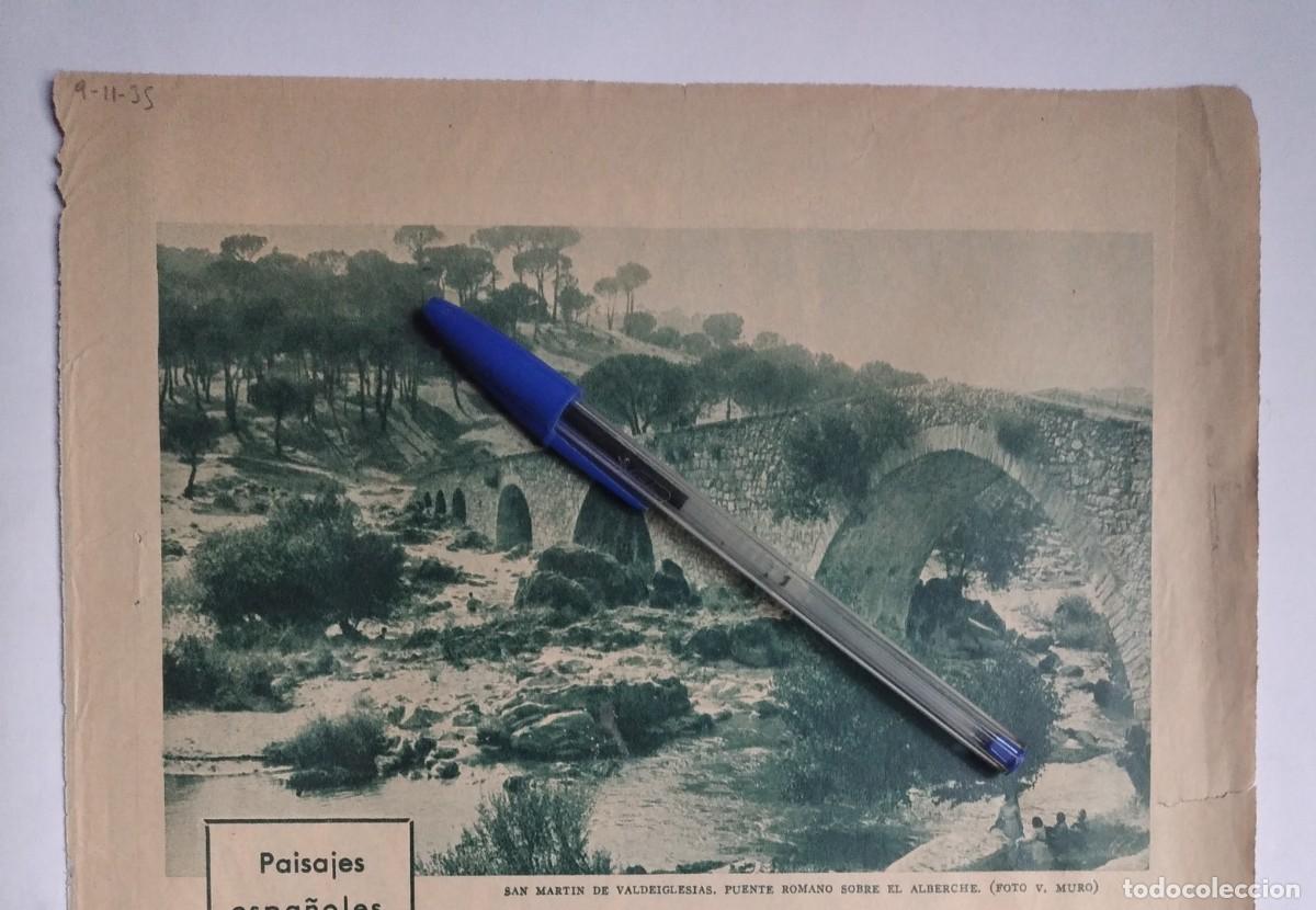 Otros art&iacute;culos de coleccionismo en papel: SAN MART&Iacute;N DE VALDEIGLESIAS MADRID PUENTE ROMANO SOBRE EL ALBERCHE RECORTE PRENSA A&Ntilde;O 1935