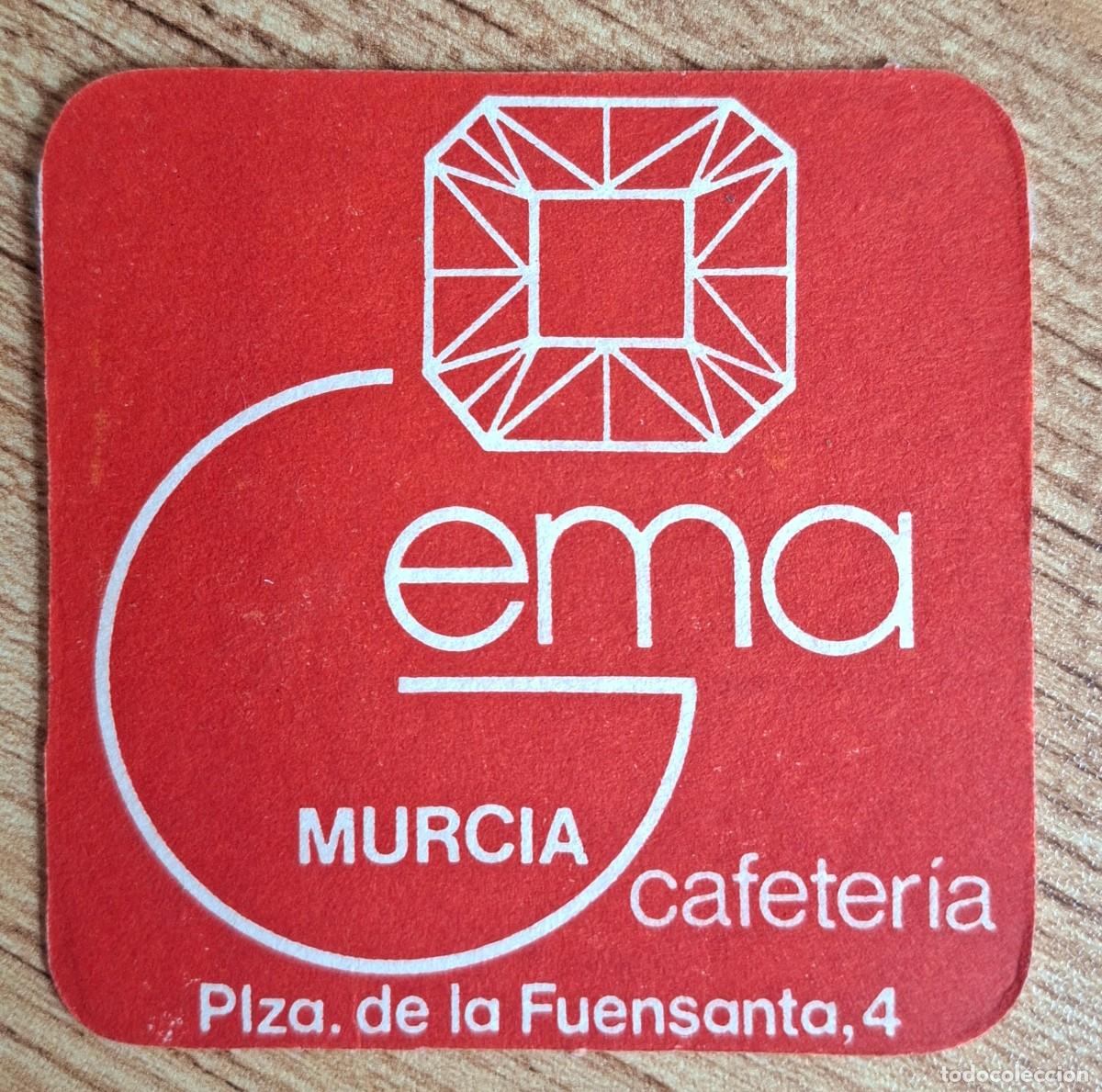 Otros art&iacute;culos de coleccionismo en papel: Posavasos Cafeter&iacute;a Gema - Murcia