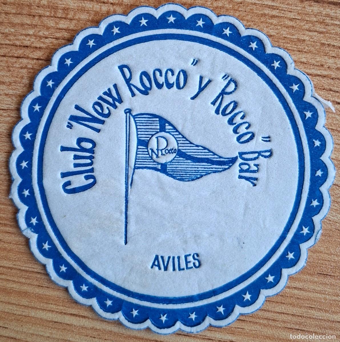 Otros art&iacute;culos de coleccionismo en papel: Posavasos Club New Rocco y Rocco Bar - Avil&eacute;s (Asturias)