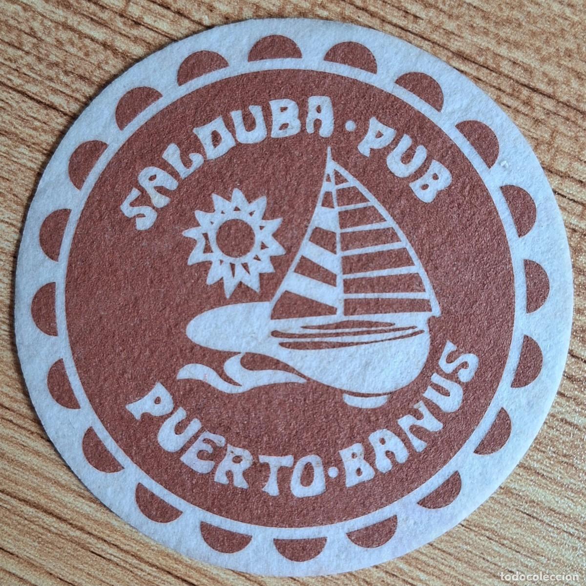 Otros art&iacute;culos de coleccionismo en papel: Posavasos Salduba Pub - Puero Ban&uacute;s - Marbella - Costa del Sol (M&aacute;laga)