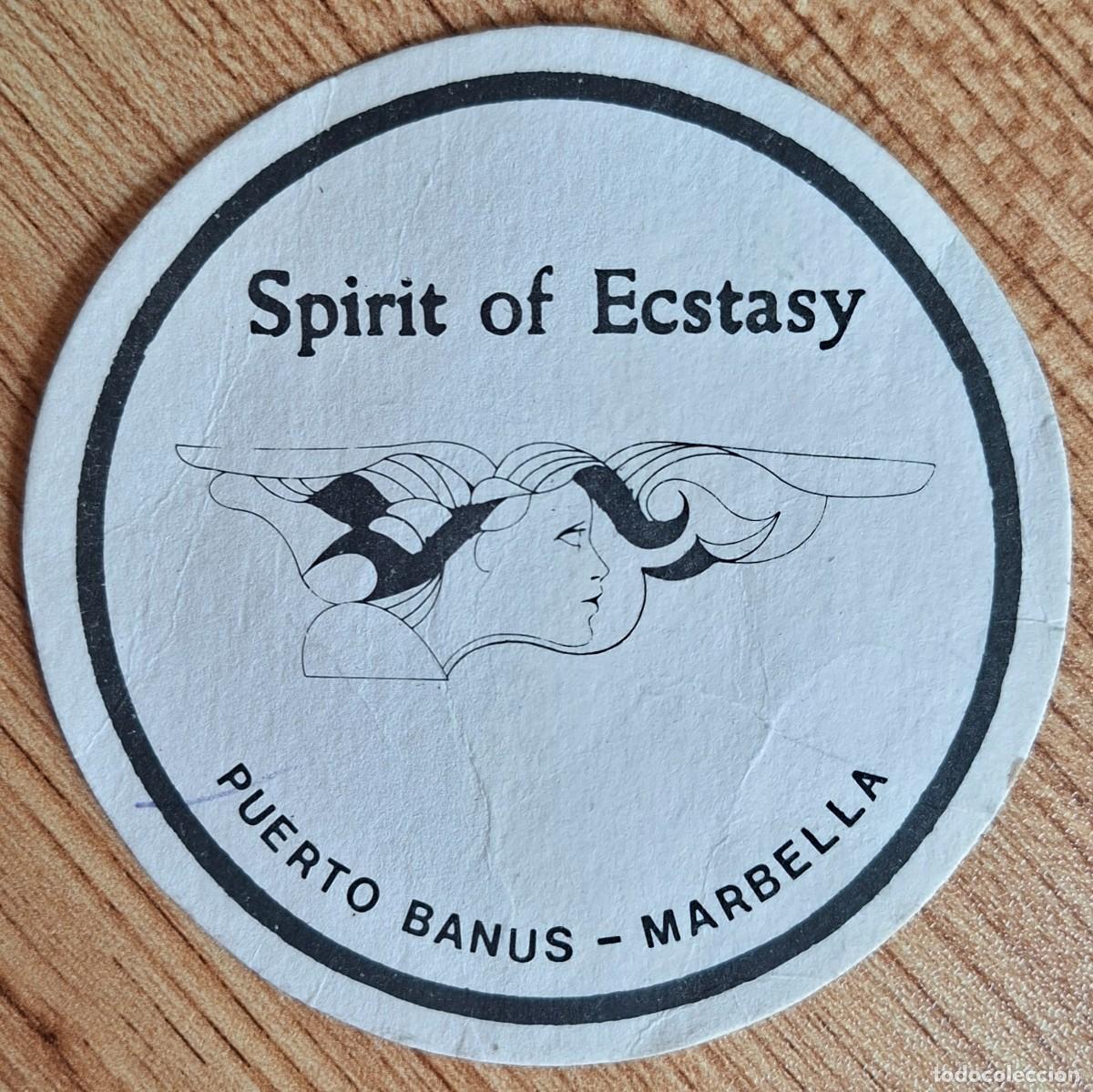 Otros art&iacute;culos de coleccionismo en papel: Posavasos Spirit of Ecstasy - Puero Ban&uacute;s - Marbella - Costa del Sol (M&aacute;laga)