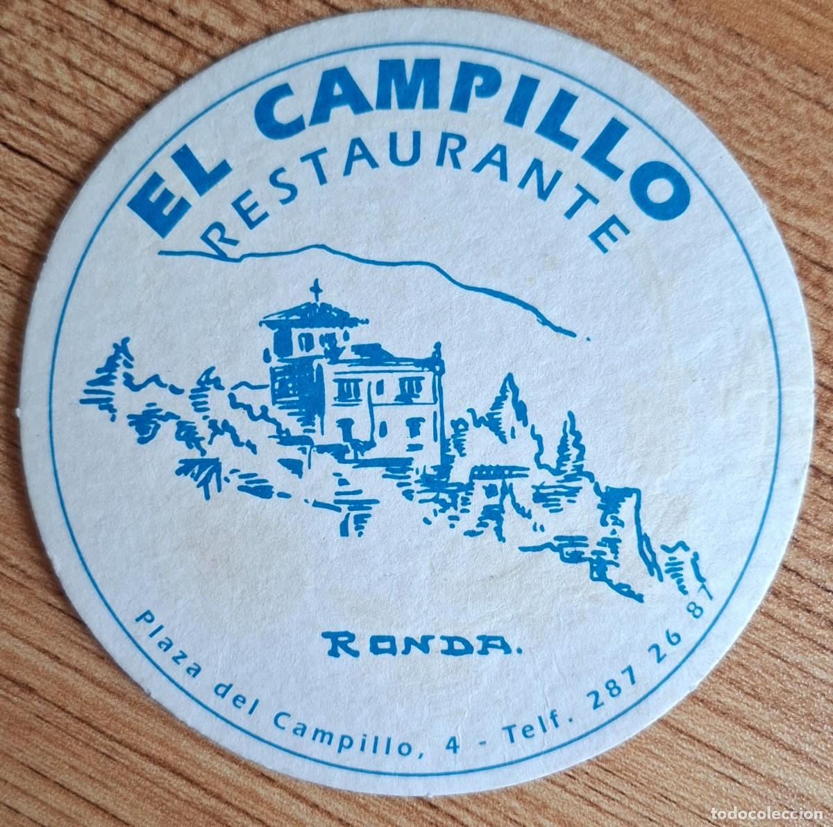Otros art&iacute;culos de coleccionismo en papel: Posavasos Restaurante El Campillo - Ronda (M&aacute;laga)