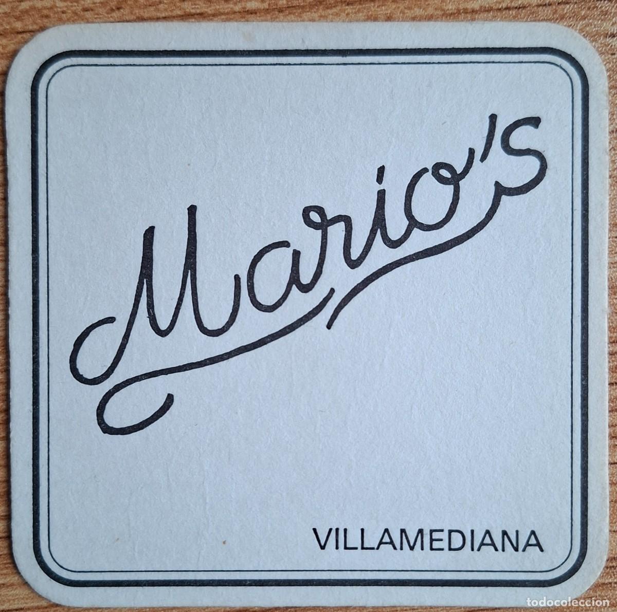 Otros art&iacute;culos de coleccionismo en papel: Posavasos Mario's - Villamediana (Palencia)
