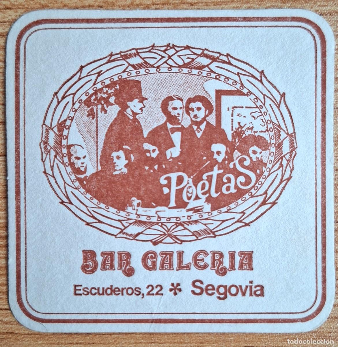 Otros art&iacute;culos de coleccionismo en papel: Posavasos Bar Galer&iacute;a Poetas - Segovia