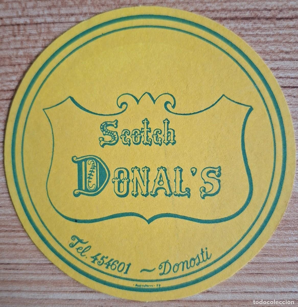 Outros artigos de papel: Posavasos Scotch Donal's - San Sebasti&aacute;n / Donostia (Guip&uacute;zcoa - Gipuzkoa)