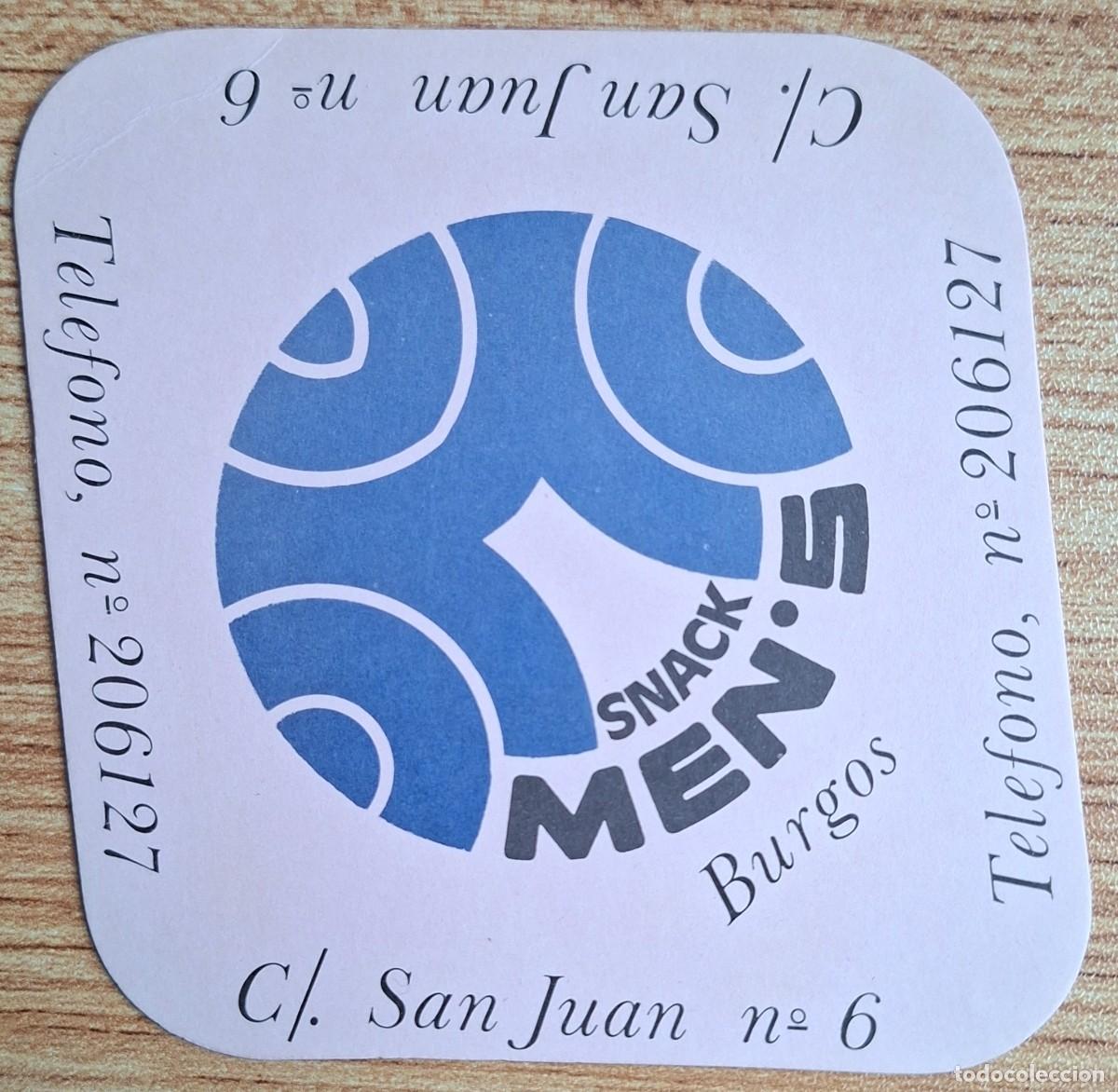 Otros art&iacute;culos de coleccionismo en papel: Posavasos Snack Men's - rombo rosa - Burgos