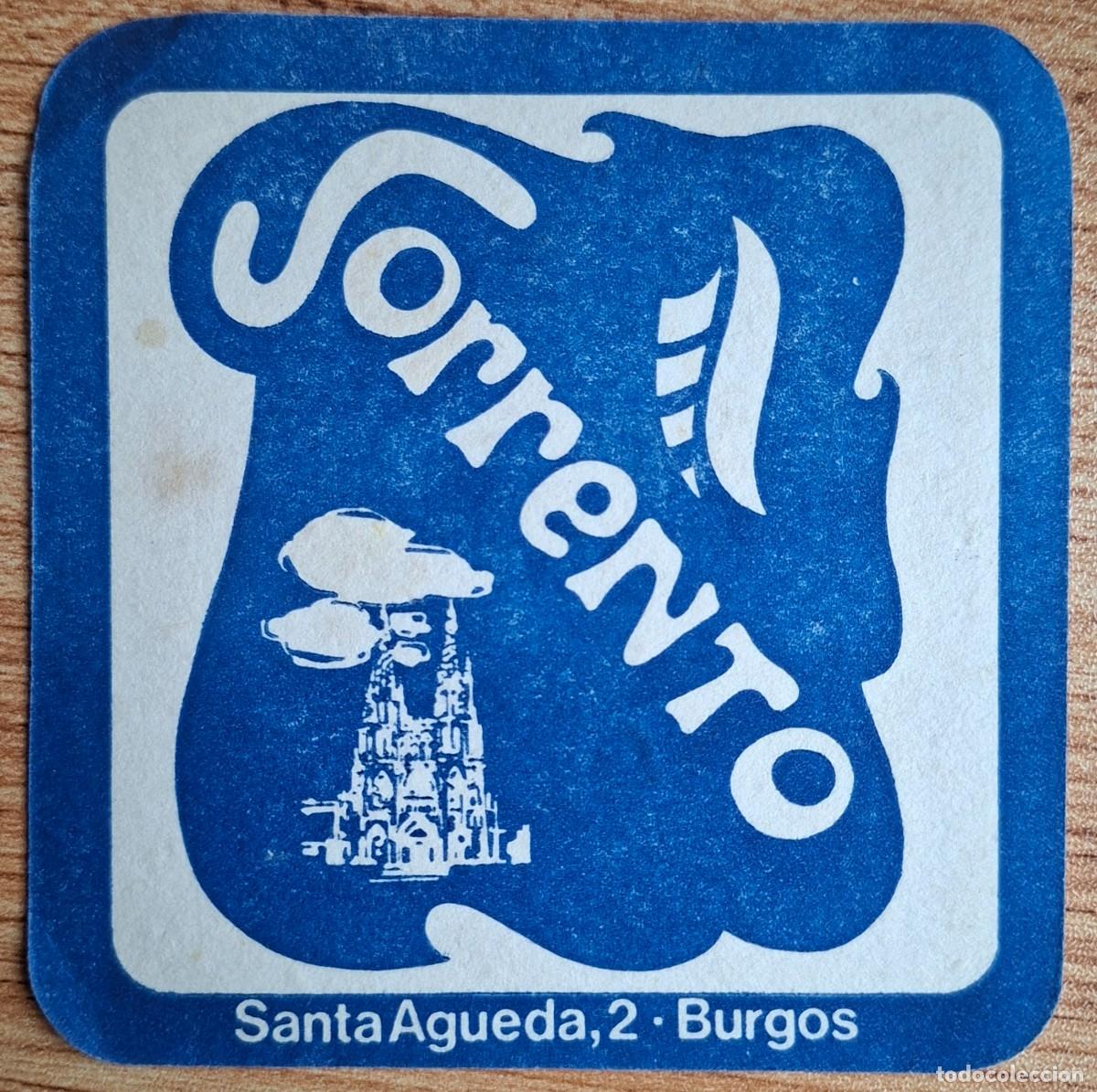 Otros art&iacute;culos de coleccionismo en papel: Posavasos Sorrento - Burgos