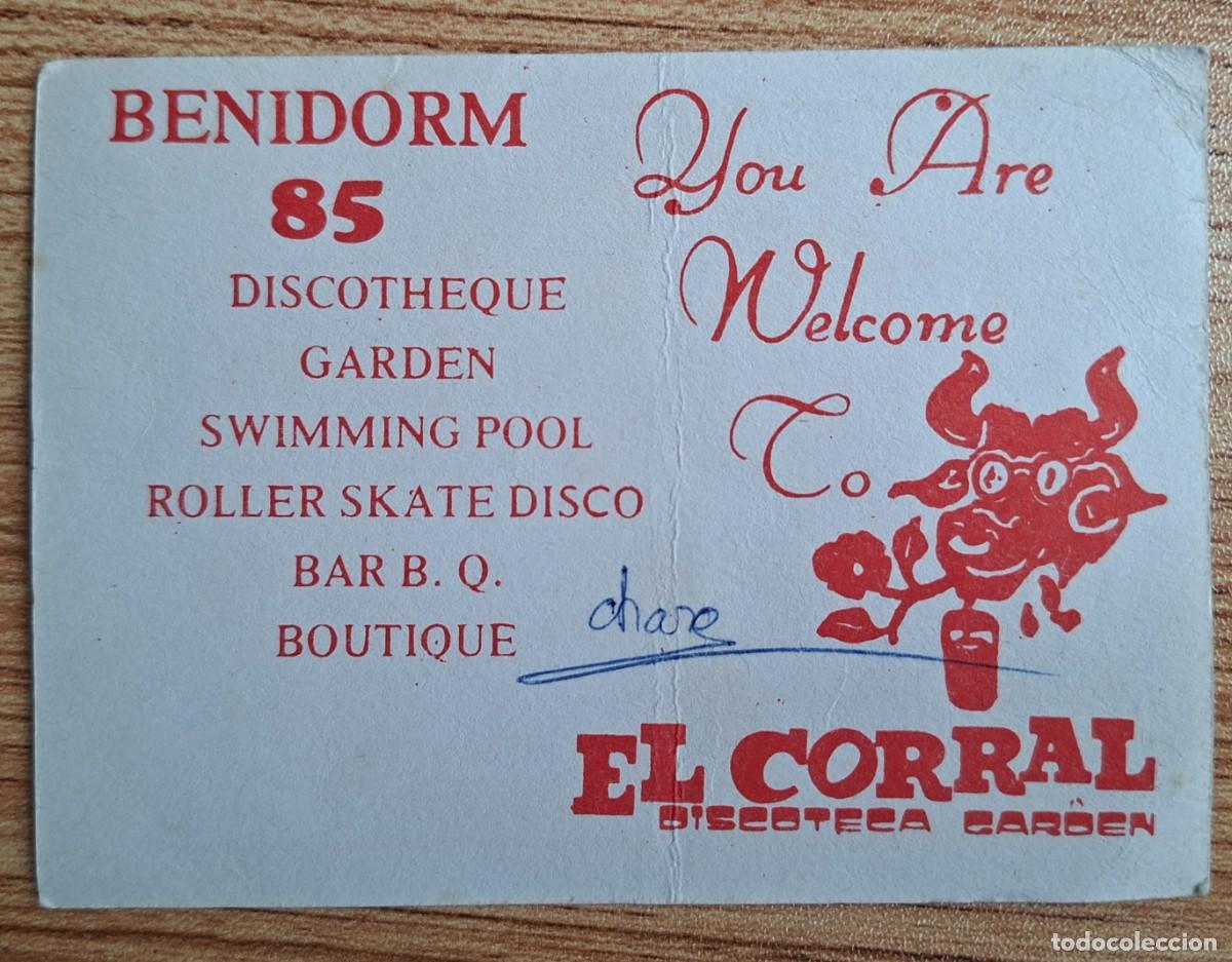 Otros art&iacute;culos de coleccionismo en papel: Tarjeta de Visita / Flyer Discoteca Garden El Corral - Benidorm (Alicante)