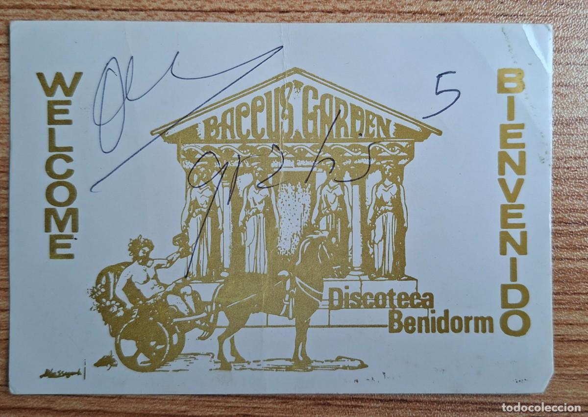 Otros art&iacute;culos de coleccionismo en papel: Tarjeta de Visita / Flyer Discoteca Baccus Garden - Benidorm (Alicante)