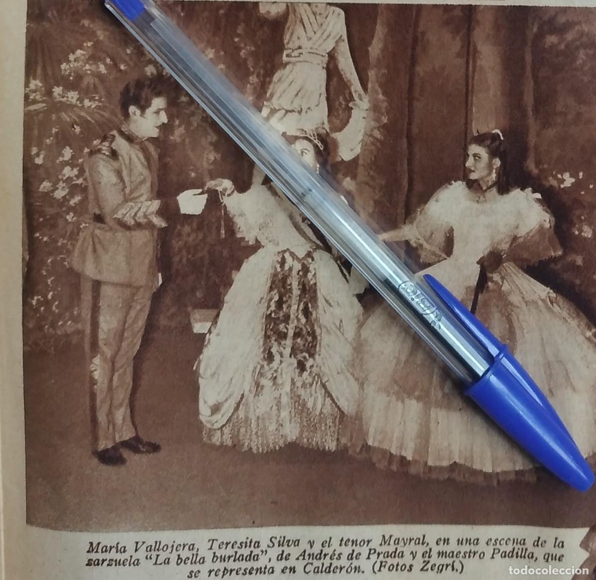 Otros art&iacute;culos de coleccionismo en papel: TEATRO CALDER&Oacute;N MAR&Iacute;A VALLOJERA TERESITA SILVA Y EL TENOR MAYRAL ZARZUELA LA BELLA BURLADA A&Ntilde;O 1935