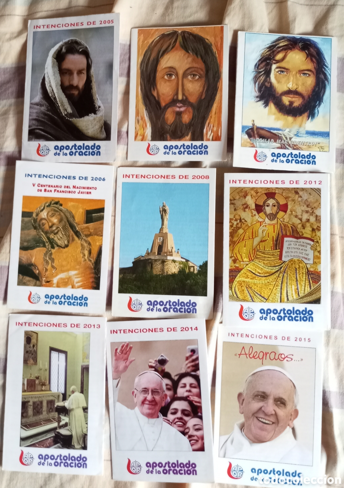 Otros art&iacute;culos de coleccionismo en papel: 9 tr&iacute;pticos apostolado de la oracion distintos a&ntilde;os