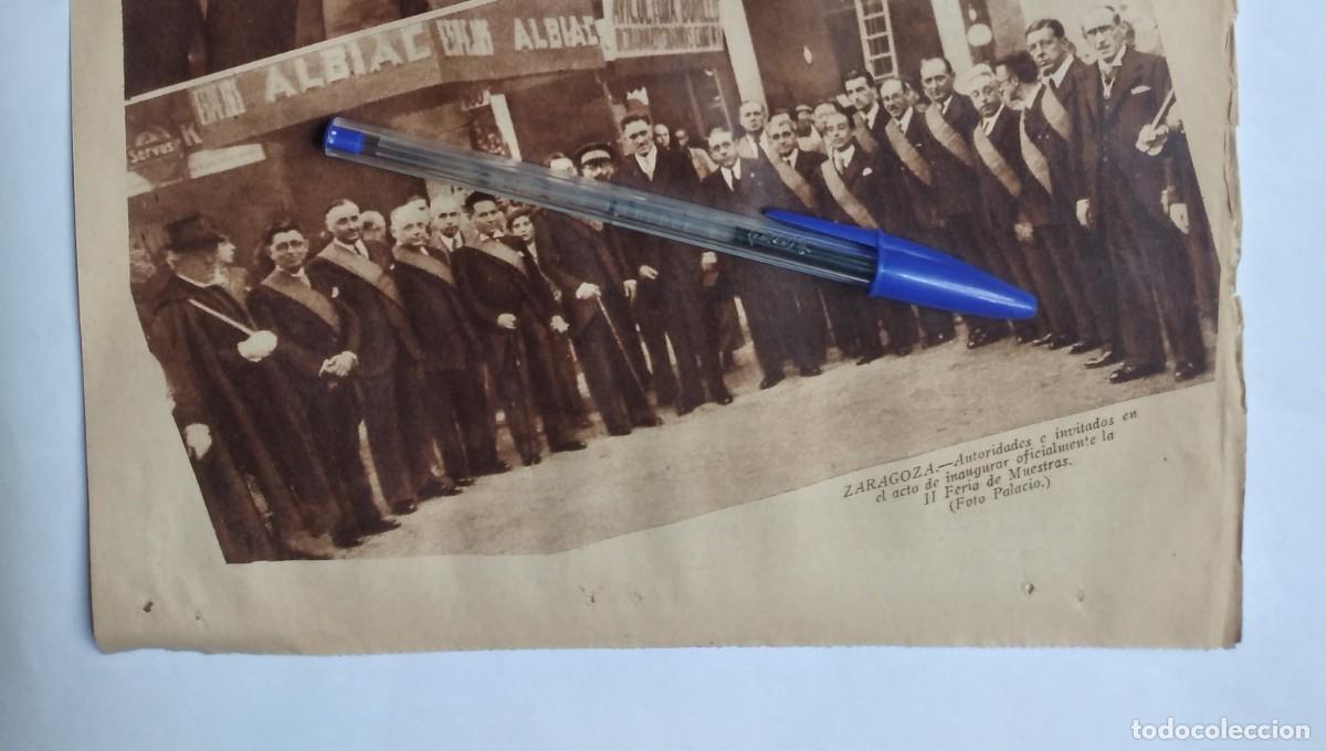 Otros art&iacute;culos de coleccionismo en papel: ZARAGOZA AUTORIDADES IMVITADOS EN LA INAUGURACI&Oacute;N DE LA II FERIA DE MUESTRAS RECORTE PRENSA A&Ntilde;O 1935