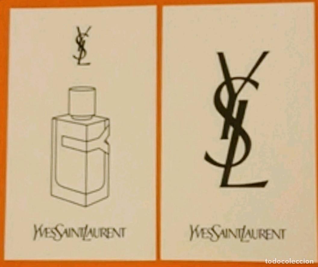Otros art&iacute;culos de coleccionismo en papel: 2 CARTAS - TARJETAS DE PERFUME YVES SANT LAURENT. NUEVAS Y PERFECTAS.