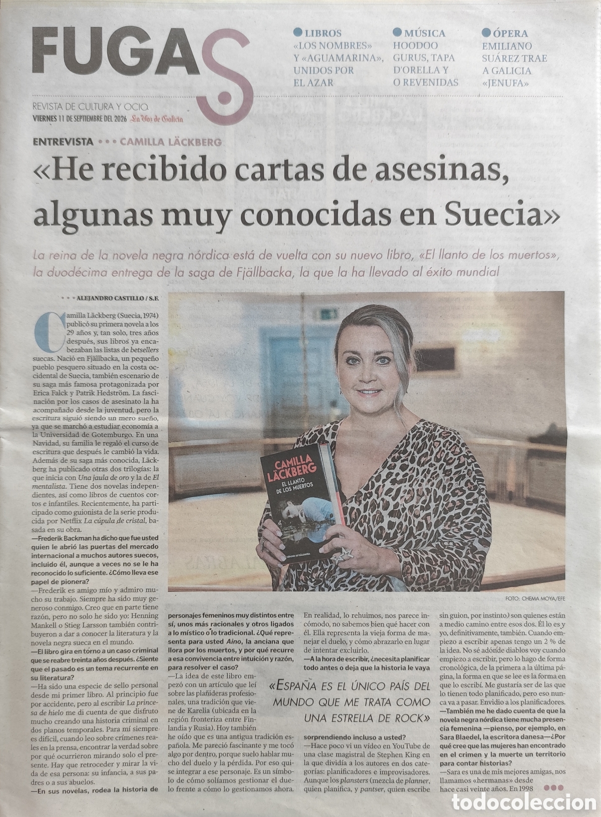 Otros art&iacute;culos de coleccionismo en papel: HOODOO GURUS. FUGAS, SUPLEMENTO LA VOZ DE GALICIA. 11.09.26