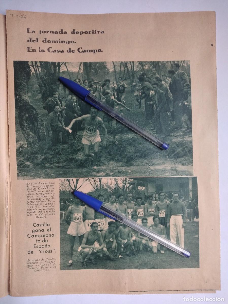Otros art&iacute;culos de coleccionismo en papel: CAMPEONATO DE ESPA&Ntilde;A DE CROSS CASA DE CAMPO MADRID RAMOS JEAN MENESES HOJA PRENSA A&Ntilde;O 1936
