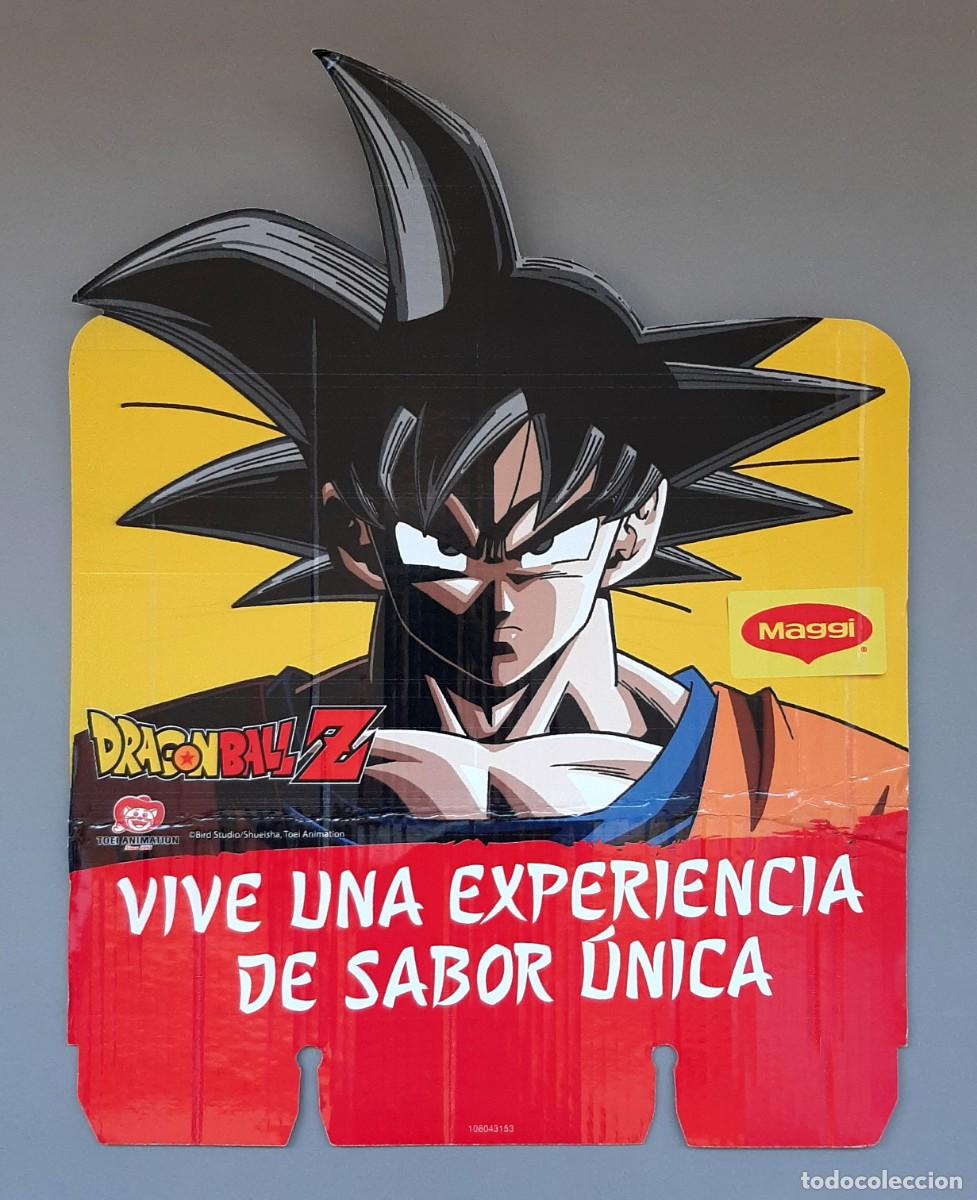 Otros art&iacute;culos de coleccionismo en papel: Display publicitario promocional cart&oacute;n supermercado sopas MAGGI Dragon Ball Z Goku. Toei Animation