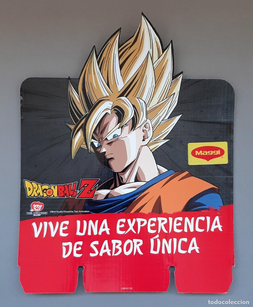 Otros art&iacute;culos de coleccionismo en papel: Display publicitario promocional cart&oacute;n supermercado sopas MAGGI Dragon Ball Z Goku. Toei Animation