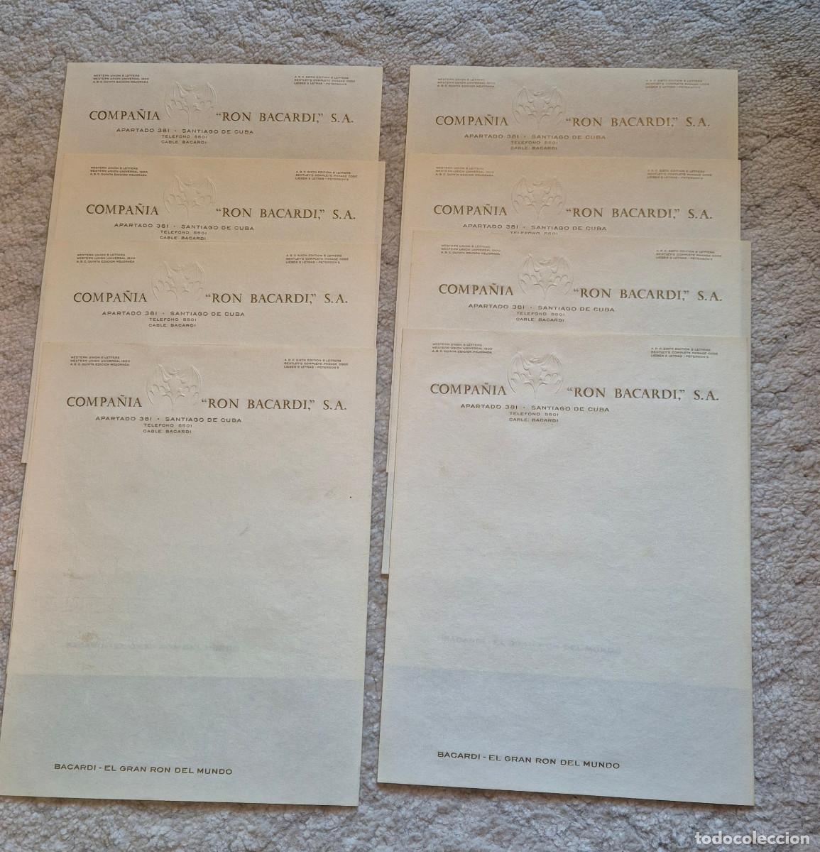 Otros art&iacute;culos de coleccionismo en papel: CUBA lote papeles de escribir original RON BACARDI 1950's