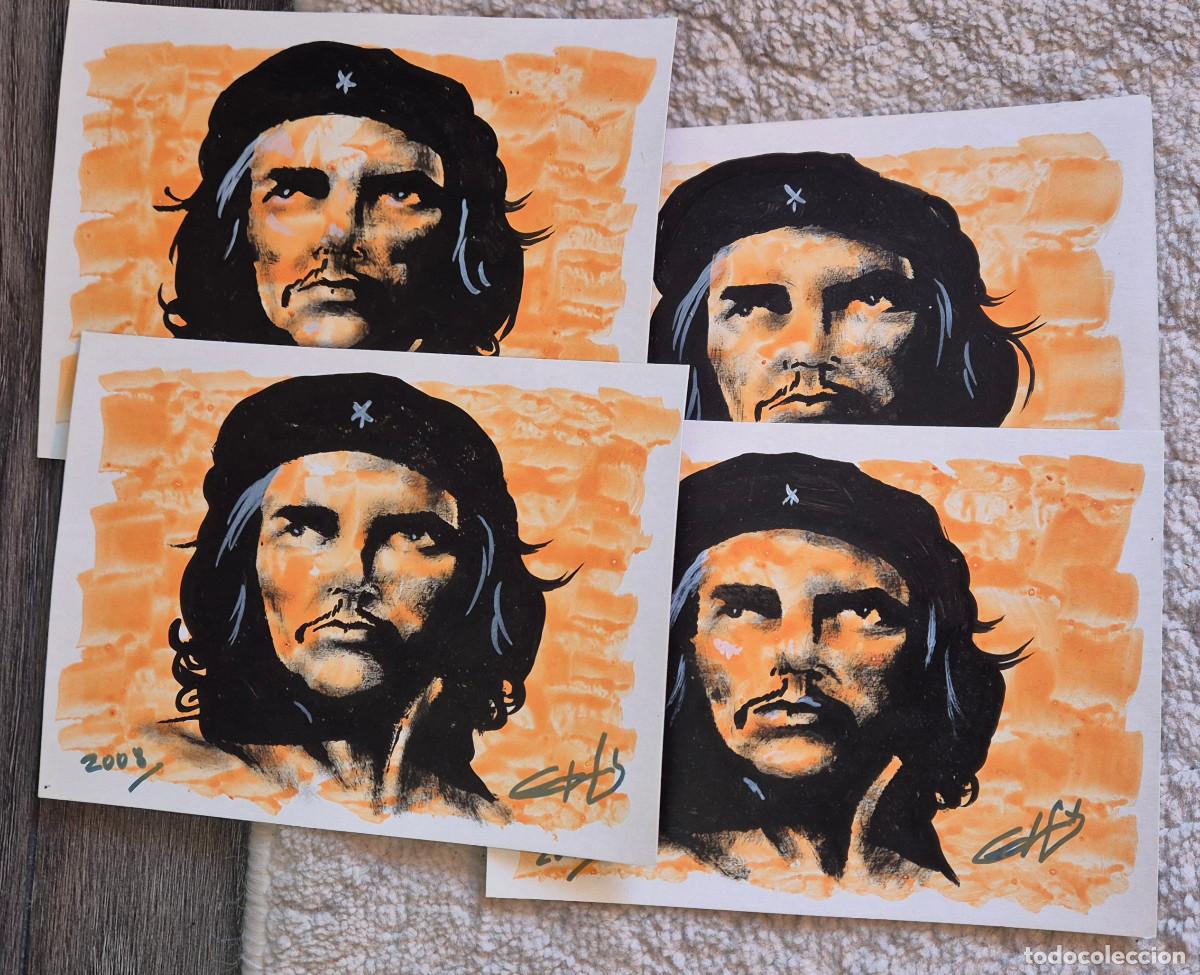 Otros art&iacute;culos de coleccionismo en papel: CUBA lote 4 cartolinas CHE GUEVARA 4