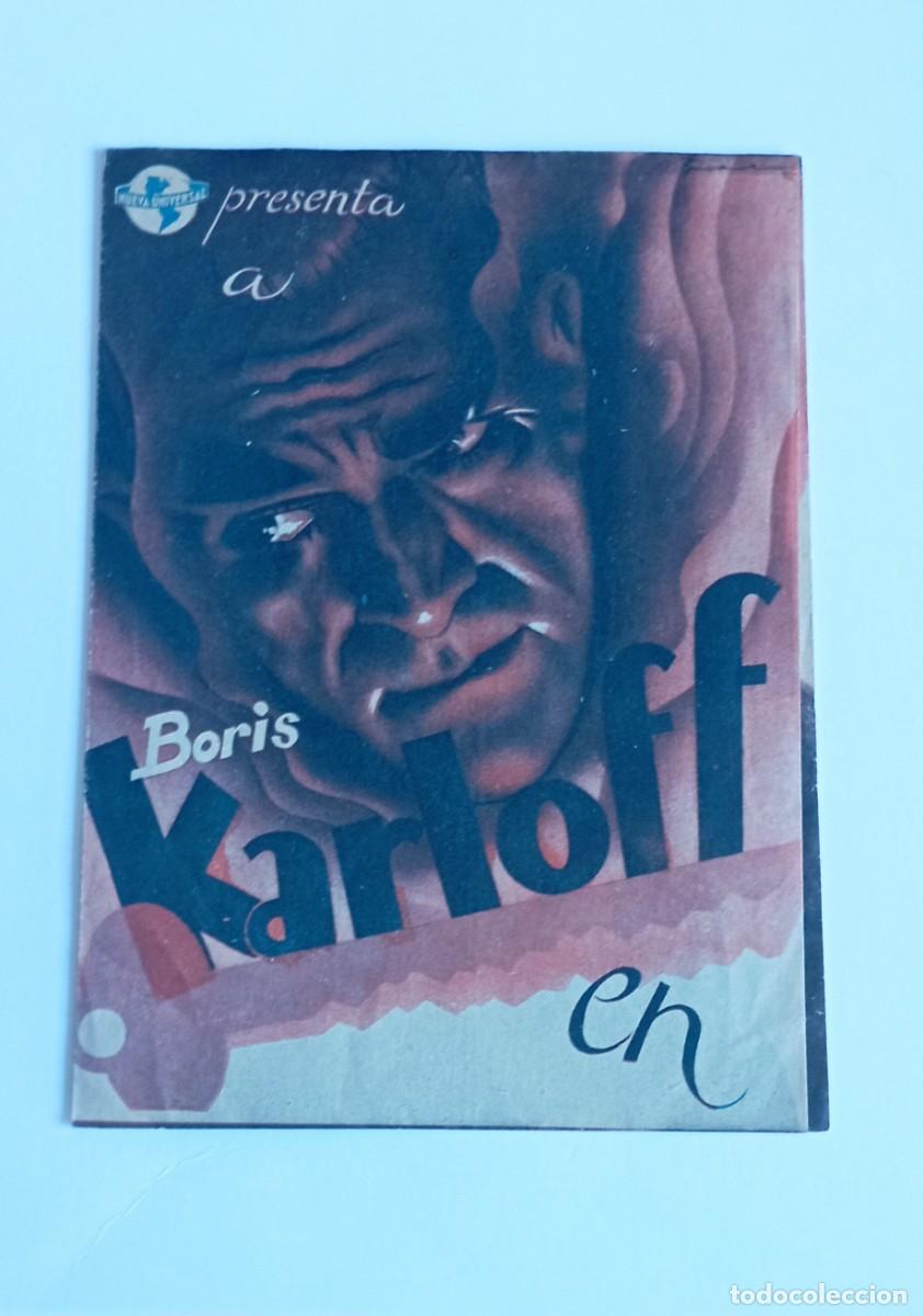 Otros art&iacute;culos de coleccionismo en papel: Programa de mano Alarma en la Ciudad con Boris Karloff
