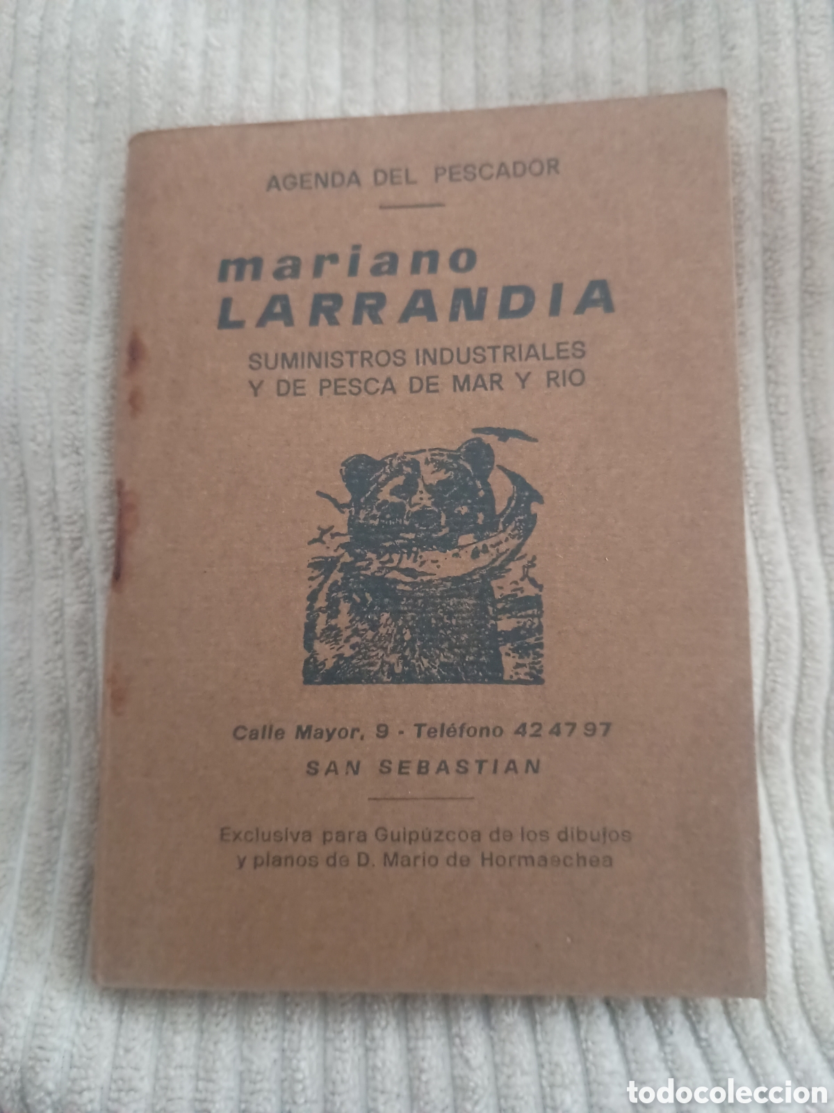 Otros art&iacute;culos de coleccionismo en papel: CPl agenda del pescador. Mariano Larrandia. San Sebasti&aacute;n 1972