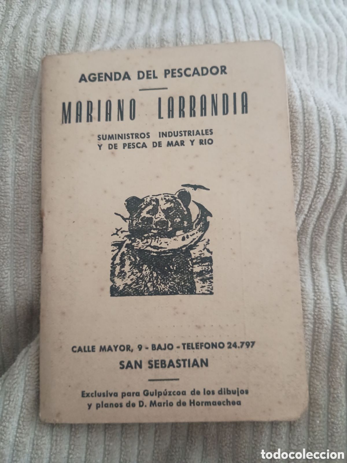 Otros art&iacute;culos de coleccionismo en papel: CPl agenda del pescador. Mariano Larrandia. A&ntilde;o 1961. Ana Sebasti&aacute;n. Dibujos Mar&iacute;a de Hormaechea