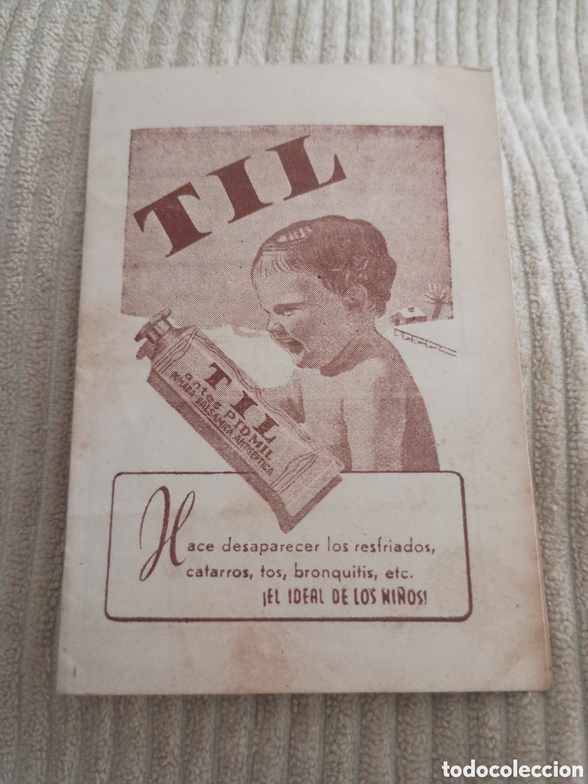 Otros art&iacute;culos de coleccionismo en papel: CA TIL antes PIDMIL pomada bals&aacute;mica antis&eacute;ptica. Ni&ntilde;os. Vall de Ux&oacute;. Laboratorios Miralles Prats