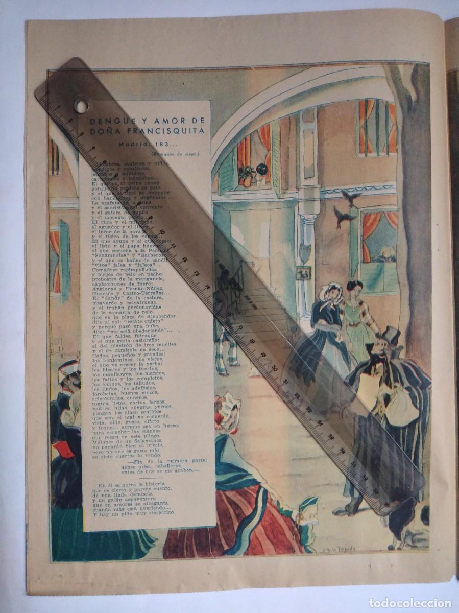 Otros art&iacute;culos de coleccionismo en papel: MANUEL DE G&Oacute;NGORA DENGUE Y AMOR DE DO&Ntilde;A FRANCISQUITA DIBUJOS CARLOS SAENZ TEJADA DOS P&Aacute;GINAS 1936