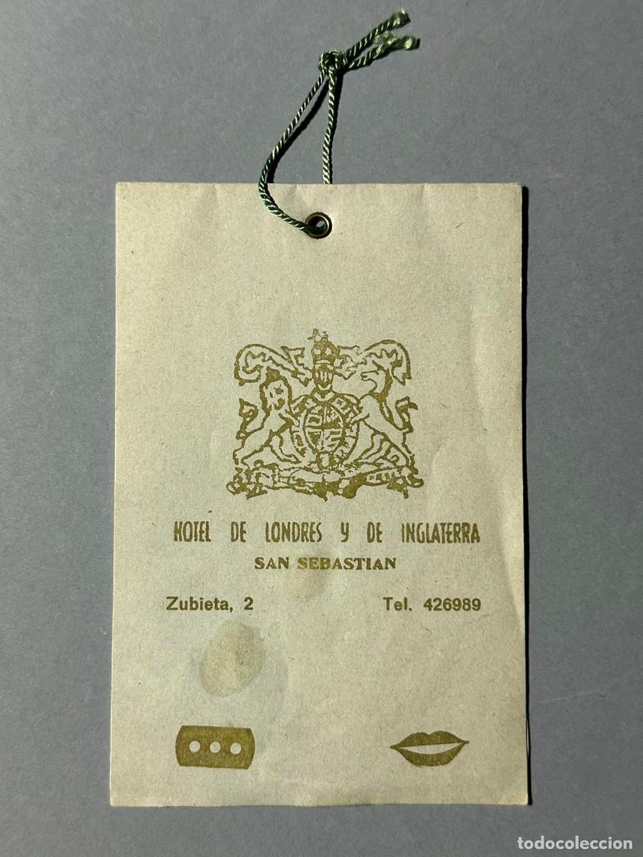 Otros art&iacute;culos de coleccionismo en papel: Recuerdo Hotel de Londres y de Inglaterra San Sebasti&aacute;n DONOSTI