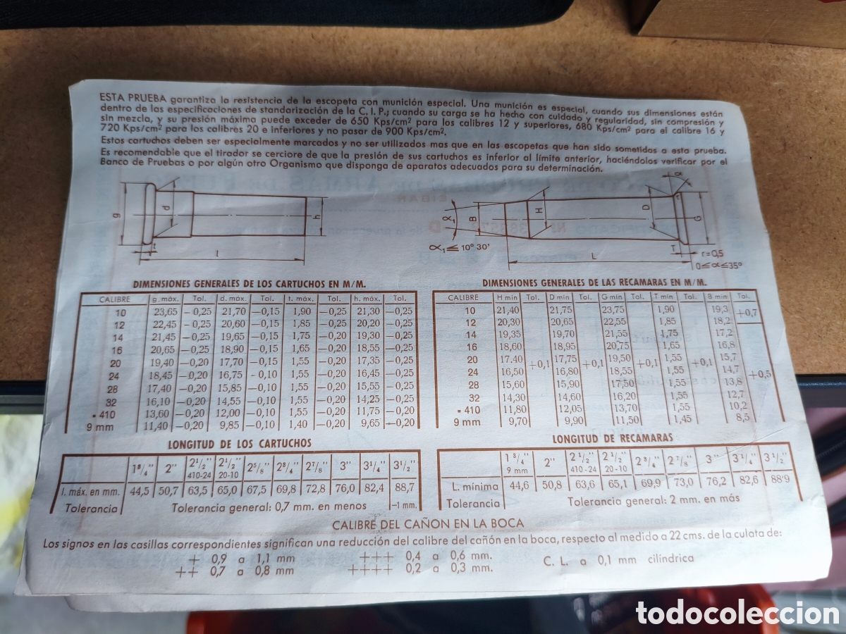 Otros art&iacute;culos de coleccionismo en papel: Certificado Banco de Pruebas de Eibar - Foto 2