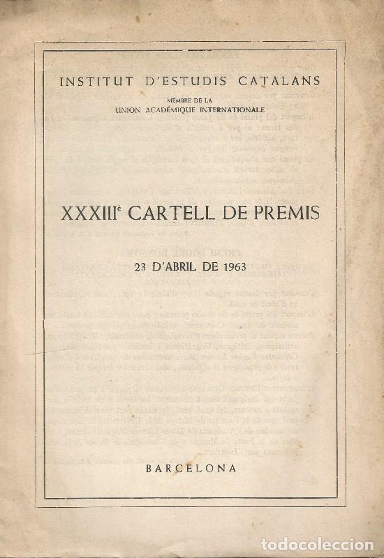 Collectionnisme Papier divers: XXXIII&egrave; Cartell de Premis