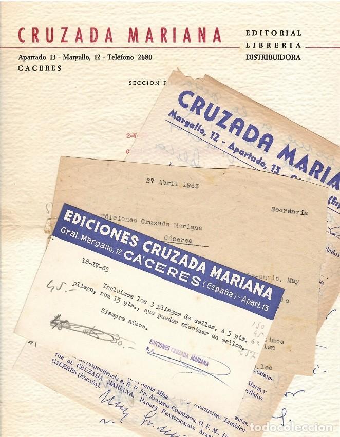 Sammelleidenschaft Andere Papierartikel: 1965 Correspondencia relacionada con la Filatelia : vi&ntilde;etas - Revista Cruzada Mariana de C&aacute;ceres