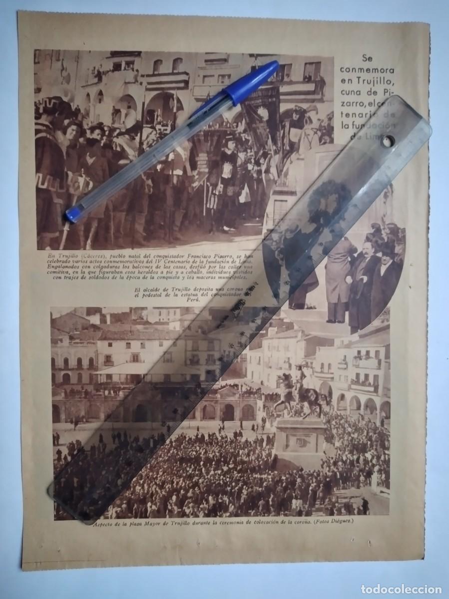 Otros art&iacute;culos de coleccionismo en papel: TRUJILLO C&Aacute;CERES PLAZA MAYOR FRANCISCO PIZARRO CONMEMORACI&Oacute;N IV CENTENARIO FUNDACI&Oacute;N LIMA A&Ntilde;O 1935