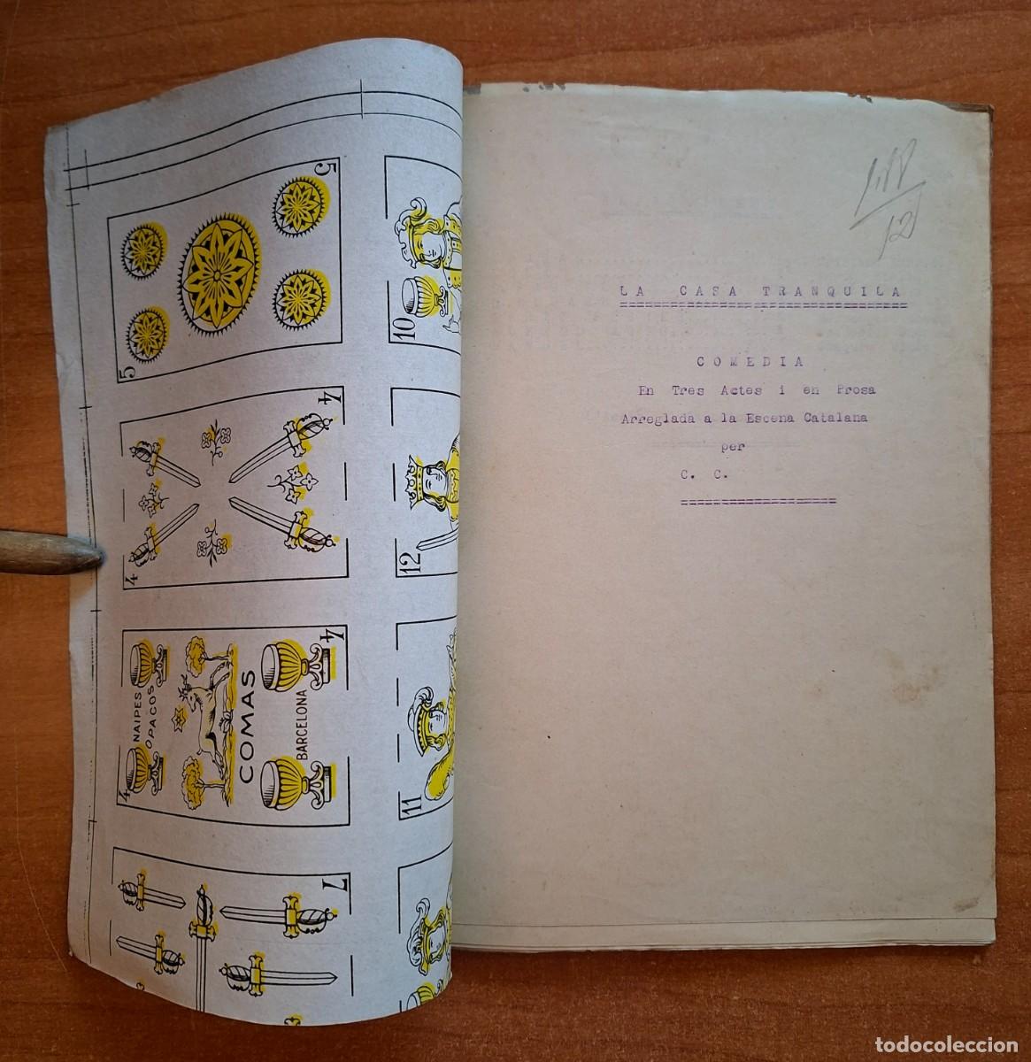 Otros art&iacute;culos de coleccionismo en papel: LIBRETO DE LA OBRA LA &rdquo;CASA TRANQUILA&rdquo; - EN CATALAN - Foto 2
